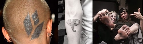 A picture of Three tattoos of Cara Delivingne.